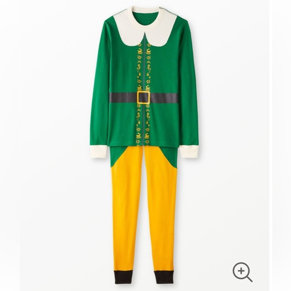 Set of 3 Hanna Andersson Elf Long John Pajamas - Picture 2 of 4